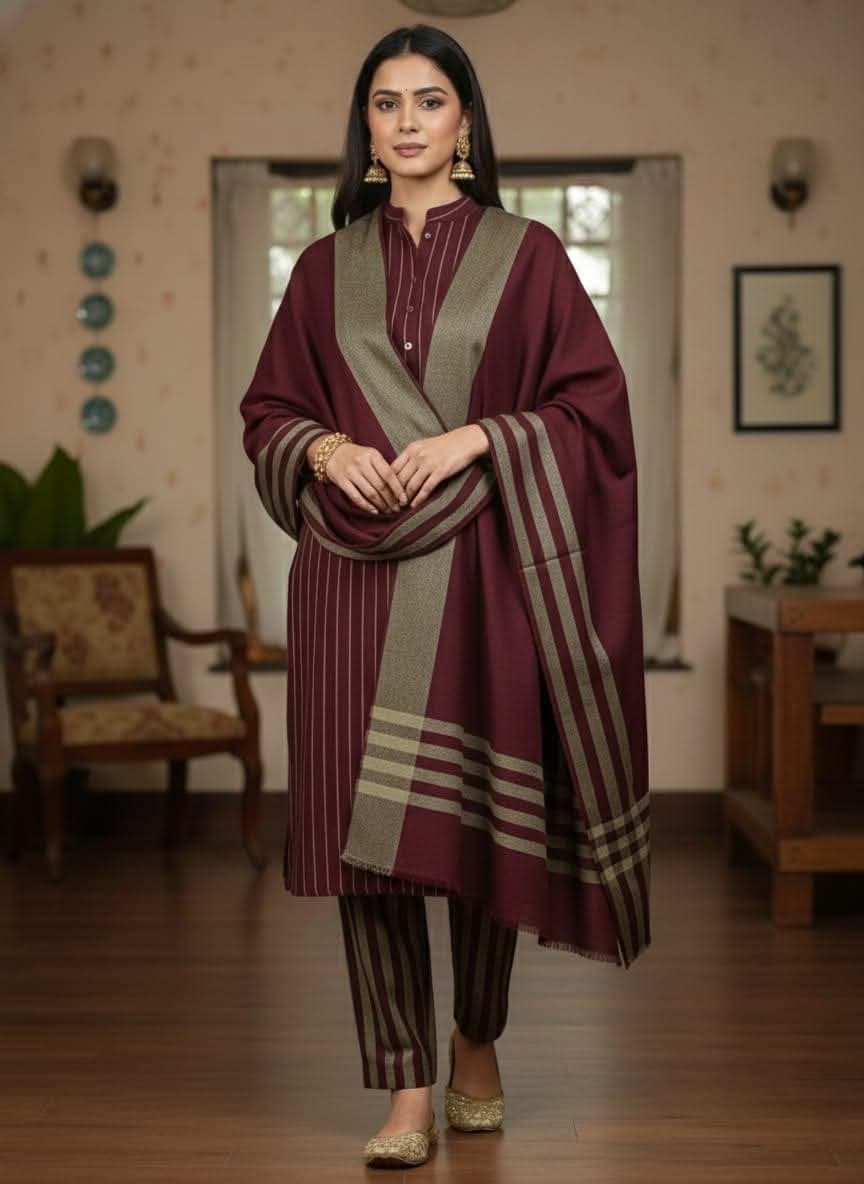 Pure Marina 3-Piece Suit, Maroon